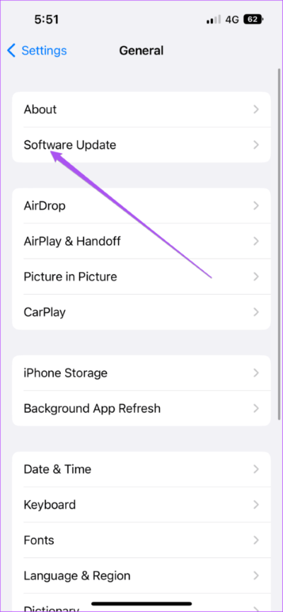 software-update-settings-iphone-474x1024-2 أفضل 8 إصلاحات لعدم تزامن تطبيق Calendar مع Outlook على iPhone