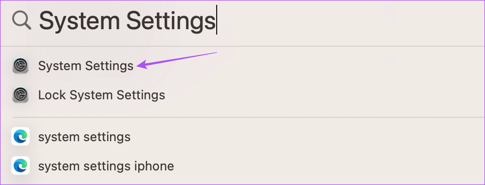 system-settings-spotlight-search-macOS-ventura 8 أفضل إصلاحات لعدم تحميل Facebook في Google Chrome على Mac و Windows