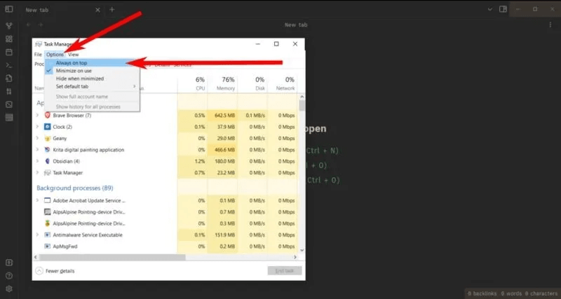 task-manager-options-always-on-top-full-size-screenshot-800x427.jpg كيفية فرض إنهاء البرامج غير المستجيبة في Windows بسهولة