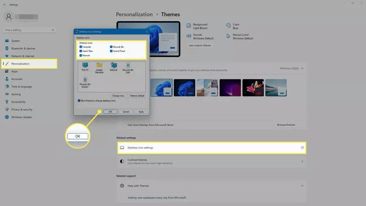 A3-FixIconsinWindows11-annotated-3bde2902f66248cd9a194d870e10ae3d كيفية إصلاح الأيقونات في Windows 11