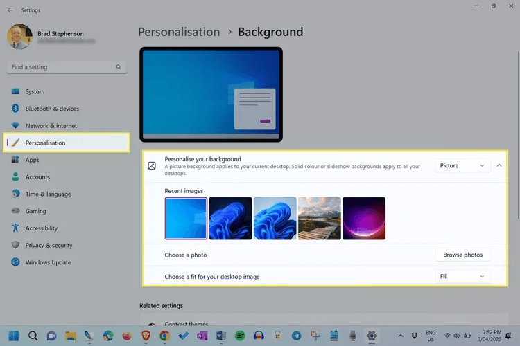 A4-MakeWindows11LookLikeWindows10-annotated-0690bb9386e44567becf73103d4dac01 7 طرق لجعل Windows 11 يبدو مثل Windows 10