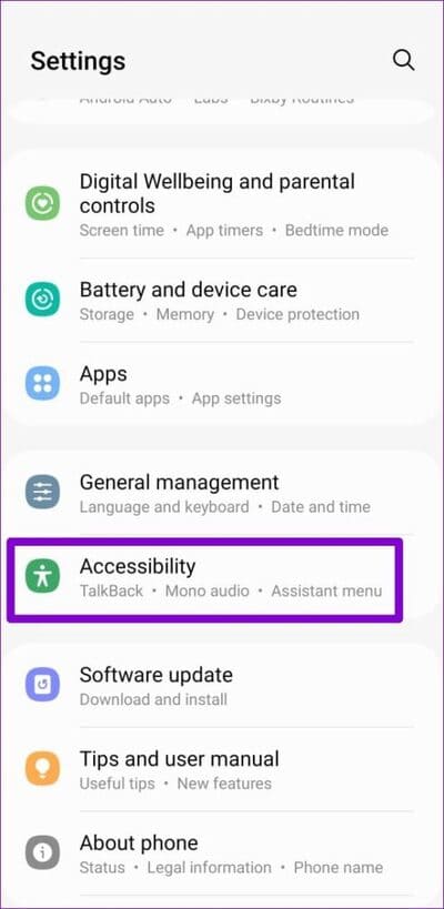 Accessibility-settings-on-Samsung-Phone-500x1024-1 أفضل 9 طرق لإصلاح شاشة Netflix السوداء مع مشكلة في الصوت على الهاتف المحمول وسطح المكتب