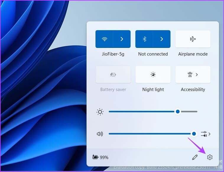 Action-center أفضل 9 طرق لفتح تطبيق الإعدادات على نظام التشغيل Windows 11