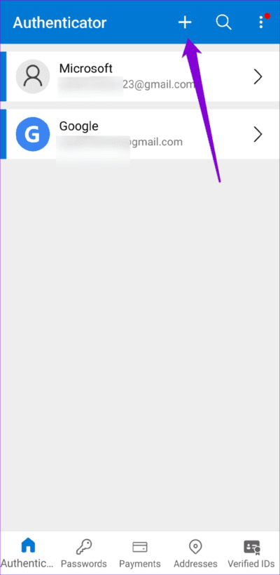 Add-Account-to-Microsoft-Authenticator-on-Android-500x1024-1 أفضل 7 طرق لإصلاح عدم عمل Microsoft Authenticator على Android و iPhone