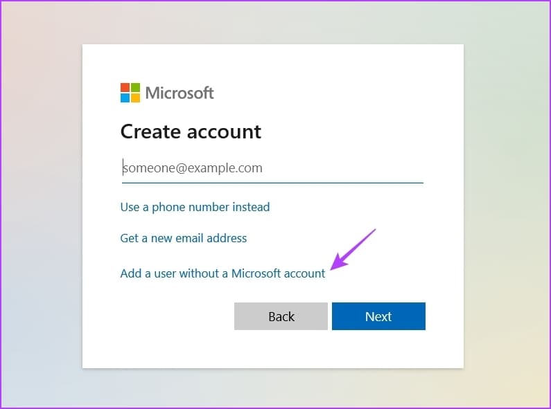 Add-a-user-without-a-Microsoft-account أفضل 7 طرق لإصلاح خطأ في فتح الملف للكتابة في Windows 11