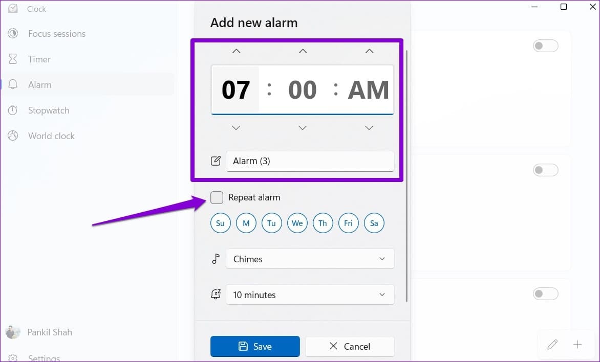 Add-an-Alarm-in-Windows-11 كيفية ضبط وتحرير وحذف المنبه في Windows 11