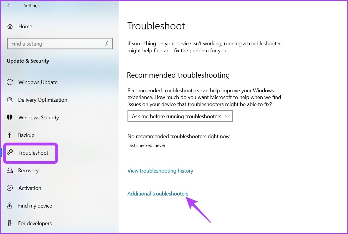 Additional-Troubleshooters 4 أفضل الطرق لتشغيل مستكشف أخطاء توافق البرامج ومصلحها على Windows 10 و Windows 11