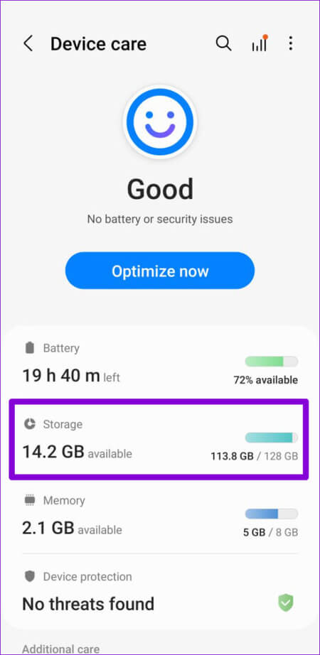 Android-Storage-Status-500x1024-1 أفضل 7 طرق لإصلاح عدم الاحتفاظ بنسخة احتياطية من الذكريات على Snapchat على Android و iPhone