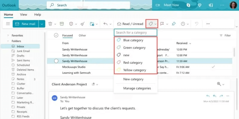 Assign-Category-Outlook-Web-800x400.jpg كيفية استخدام فئات Microsoft Outlook لتنظيم البريد الإلكتروني