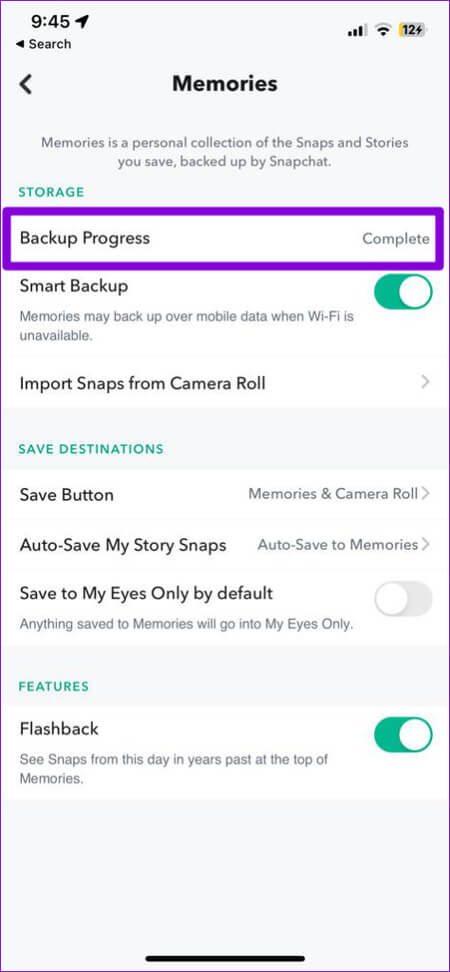 Backup-Progress-in-Snapchat-474x1024-1 أفضل 7 طرق لإصلاح عدم الاحتفاظ بنسخة احتياطية من الذكريات على Snapchat على Android و iPhone