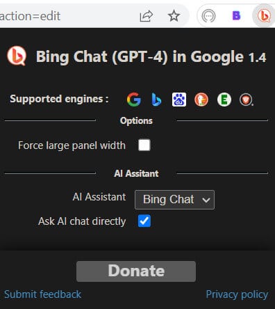 Bing-AI-GPT-4-extension-for-Chrome كيفية استخدام Bing Chat على Chrome أو أي متصفح آخر