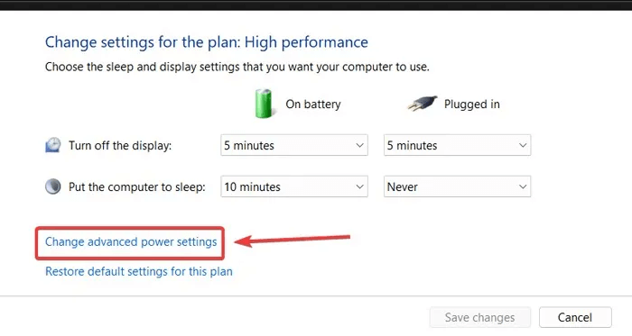 CPU-Usage-Click-on-change-advanced-power-settings.jpg كيفية الحد من استخدام وحدة المعالجة المركزية للتطبيق في Windows