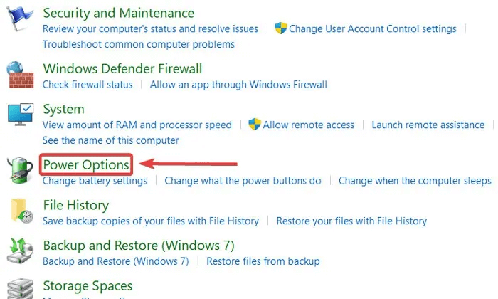 CPU-Usage-Click-on-power-options.jpg كيفية الحد من استخدام وحدة المعالجة المركزية للتطبيق في Windows