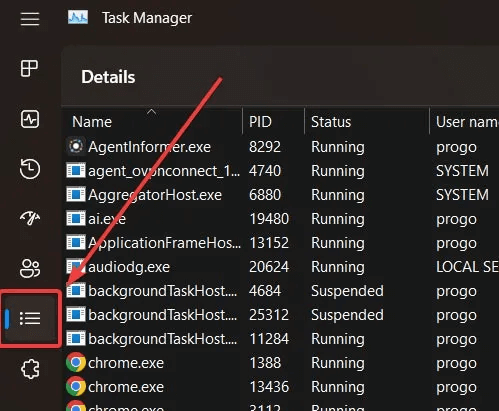 CPU-Usage-Click-on-the-details-tab.jpg كيفية الحد من استخدام وحدة المعالجة المركزية للتطبيق في Windows