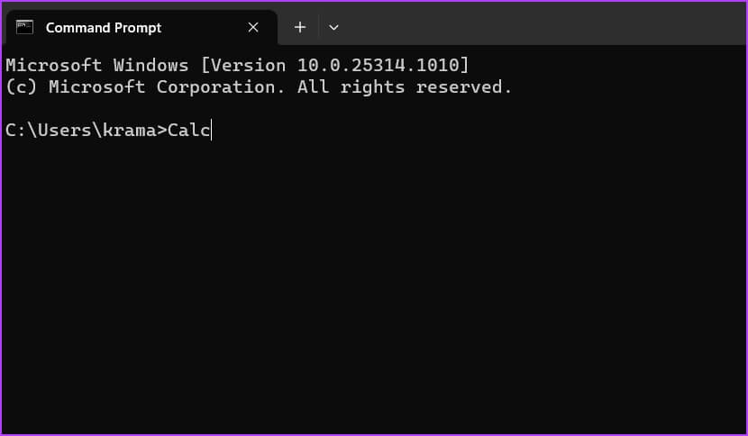 Calc-command-in-CMD أفضل 7 طرق للوصول إلى الآلة الحاسبة على Windows 11