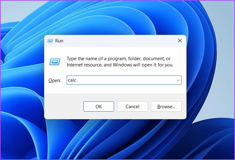 Calculator-in-Run-tool أفضل 7 طرق للوصول إلى الآلة الحاسبة على Windows 11