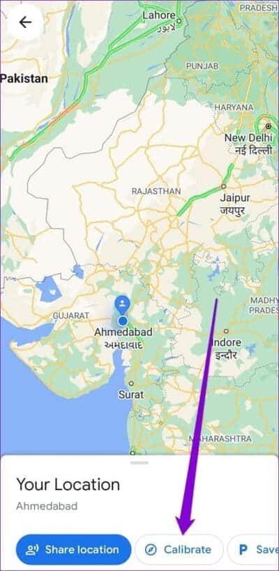 Calibrate-Compass-on-Google-Maps-500x1024-1 أهم 4 طرق لتحسين دقة الموقع الجغرافي على نظام Android