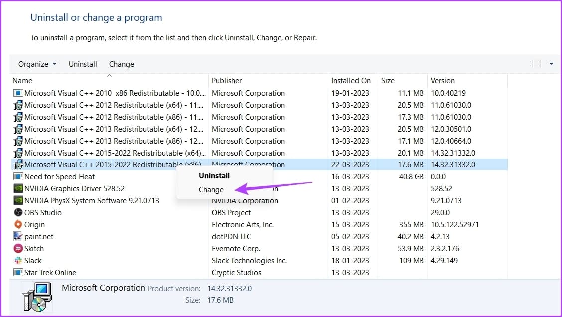 Change-option-1 كيفية إصلاح خطأ المجلد المضغوط غير صالح على Windows 11