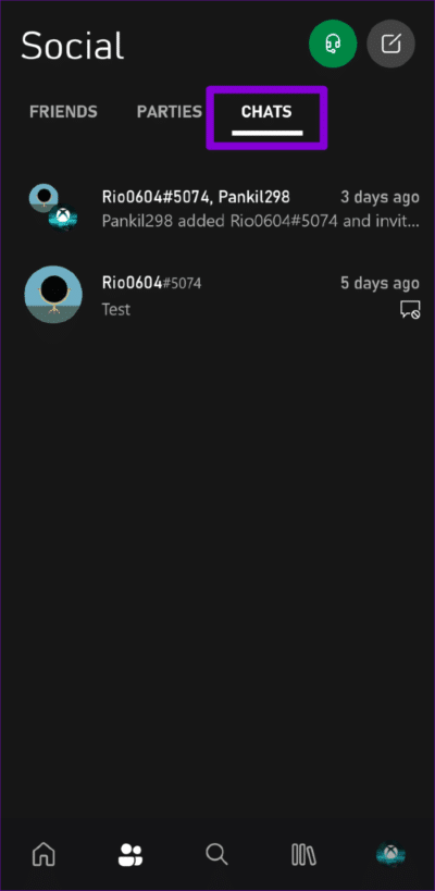 Chats-in-Xbox-Mobile-App-500x1024-1 أفضل 8 طرق لإصلاح عدم عمل إشعارات تطبيق Xbox على Android و iPhone