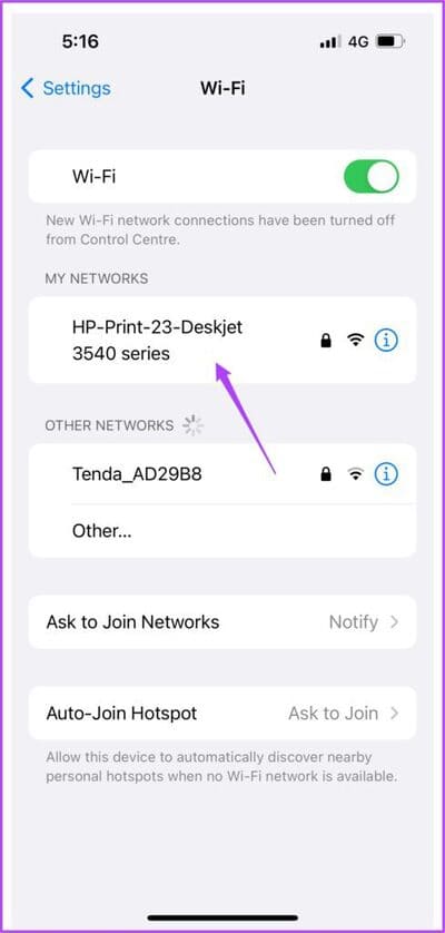 Choose-wifi-network-without-wifi-489x1024-1 أفضل 7 إصلاحات لعدم ظهور الطابعة على iPhone