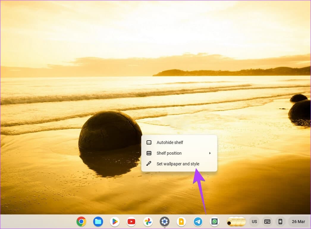 Chromebook-Home-Screen-Wallpaper 4 طرق لتمكين أو تعطيل الوضع الداكن على Chromebook