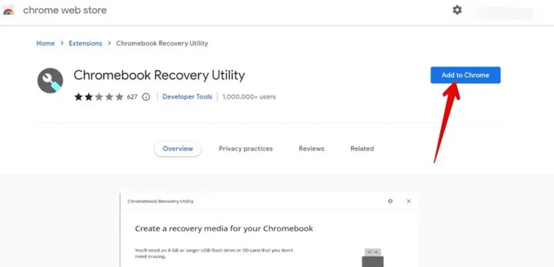 Chromebook-Recovery-Tool-Install-800x385.jpg كيفية إصلاح خطأ "ChromeOS مفقود أو تالف"