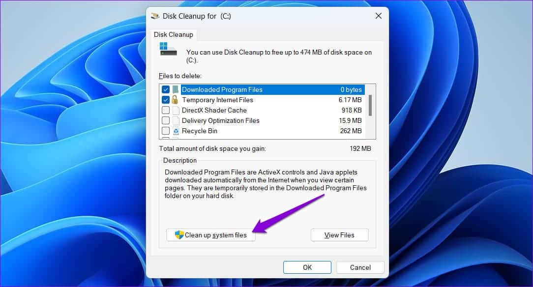 Clean-Up-System-Files-in-Windows كيفية حذف نقاط استعادة النظام القديمة في Windows 11