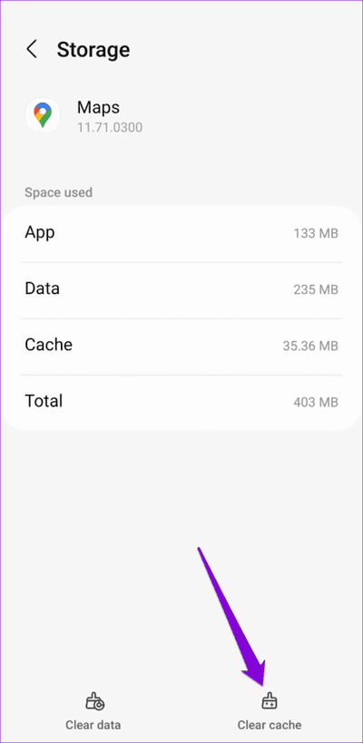 Clear-Google-Maps-Cache-500x1024-3 أهم 7 إصلاحات لعدم عمل الخط الزمني لـ Google Maps على Android و iPhone