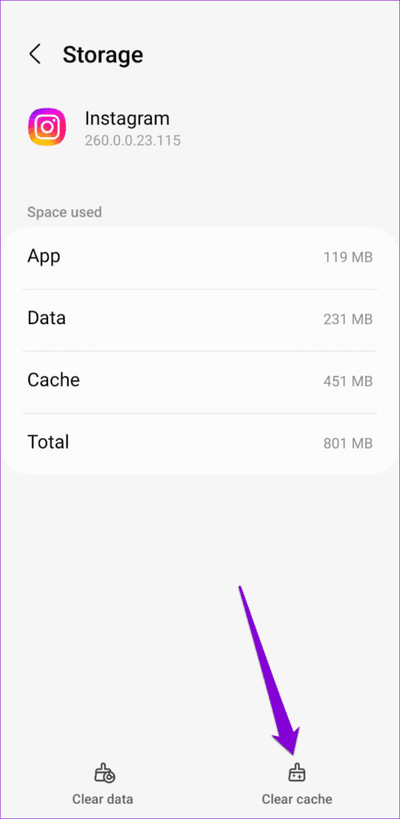 Clear-Instagram-App-Cache-3-500x1024-1 أفضل 7 طرق لإصلاح عدم عمل روابط Instagram على Android و iPhone