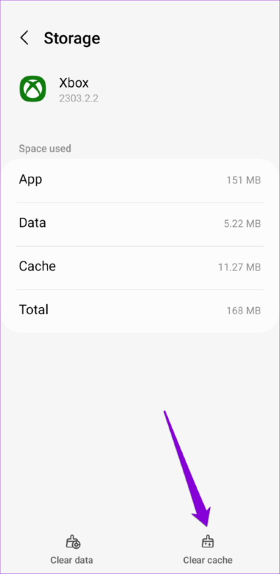 Clear-Xbox-App-Cache-Android-500x1024-1 أفضل 8 طرق لإصلاح عدم عمل إشعارات تطبيق Xbox على Android و iPhone