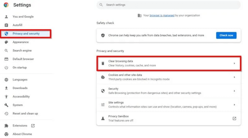Clear-browsing-data-800x446.jpg كيفية إصلاح خطأ "تم قطع اتصالك" على Windows