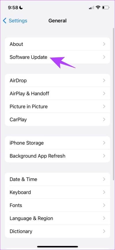 Click-on-Software-Update-3-e1680441833513 7 طرق لإصلاح اقتراحات Safari باللون الرمادي على iPhone