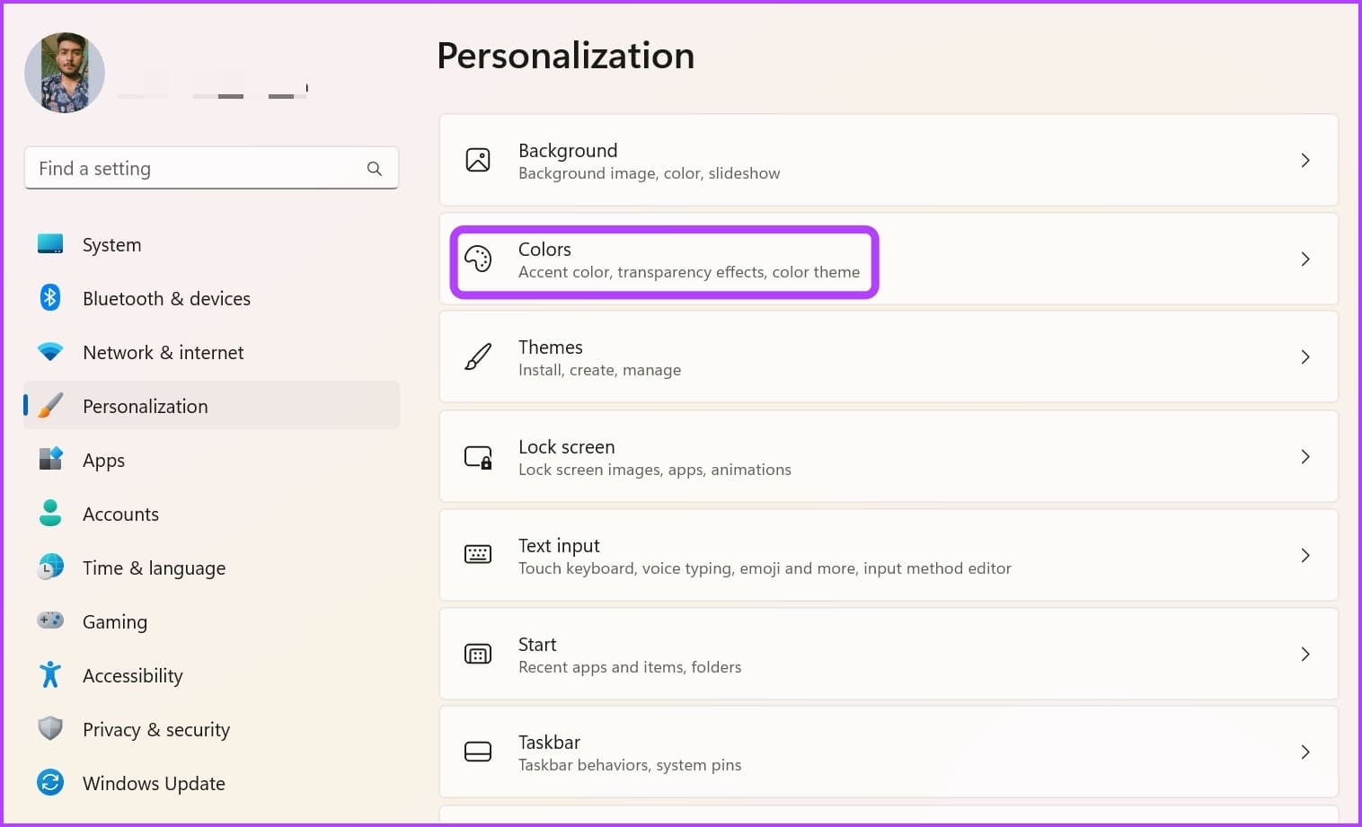 Colors-option أفضل 6 طرق لإصلاح Windows 11 عالق في الوضع المظلم