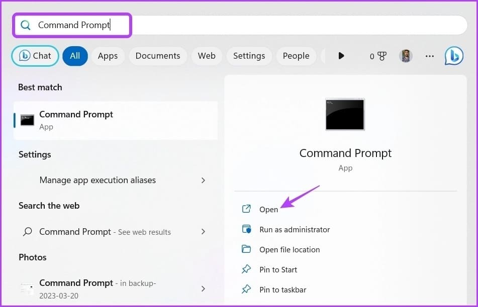 Command-Prompt-5-1 أفضل 7 طرق لفتح خيارات الإنترنت على Windows 11