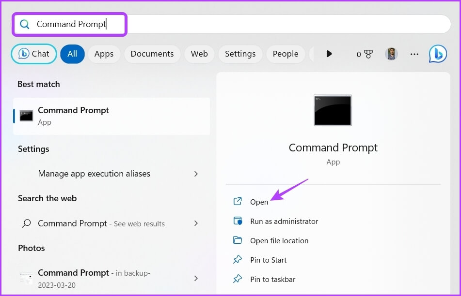 Command-Prompt-5 أفضل 7 طرق للوصول إلى الآلة الحاسبة على Windows 11