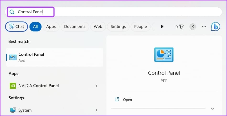 Control-Panel-5 كيفية إصلاح خطأ المجلد المضغوط غير صالح على Windows 11