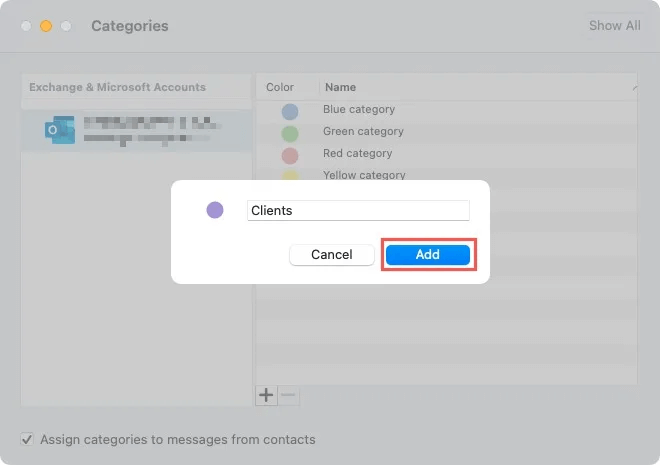 Create-Category-Add-Outlook-Mac.jpg كيفية استخدام فئات Microsoft Outlook لتنظيم البريد الإلكتروني