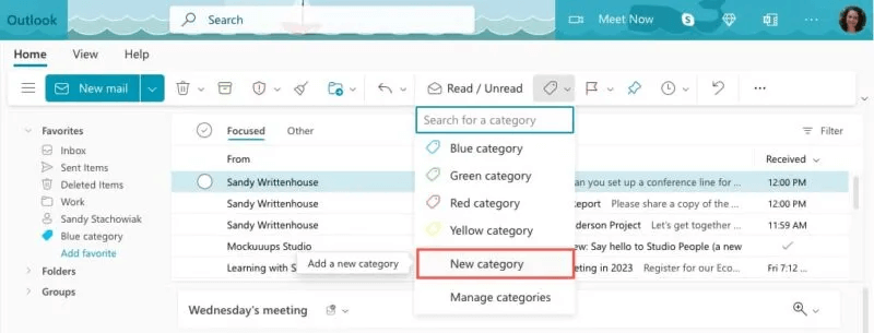 Create-Category-New-Outlook-Web-800x305.jpg كيفية استخدام فئات Microsoft Outlook لتنظيم البريد الإلكتروني