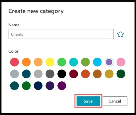 Create-Category-Save-Outlook-Web.jpg كيفية استخدام فئات Microsoft Outlook لتنظيم البريد الإلكتروني
