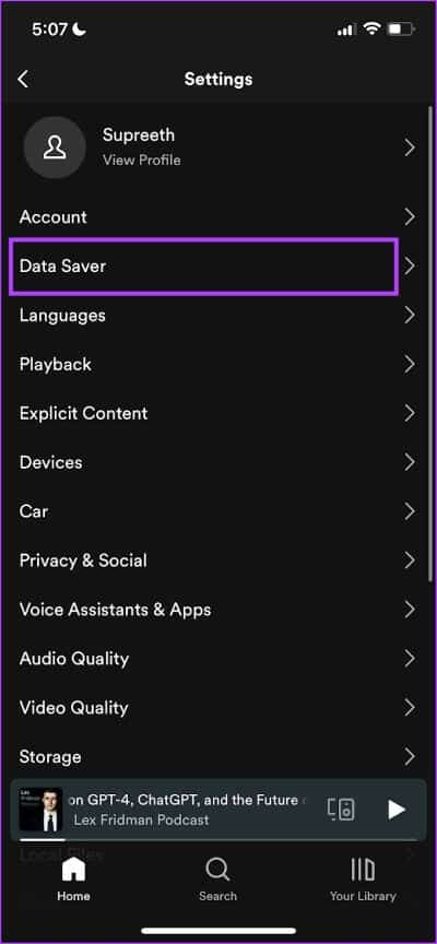 Data-Saver-1 كيفية تنزيل الموسيقى والبودكاست على Spotify للاستماع دون اتصال