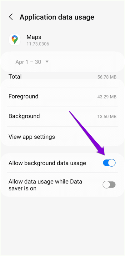 Disable-Background-Data-Usage-for-Google-Maps-on-Android-500x1024-1 أفضل 9 طرق لإصلاح استنزاف Google Maps للبطارية على Android و iPhone