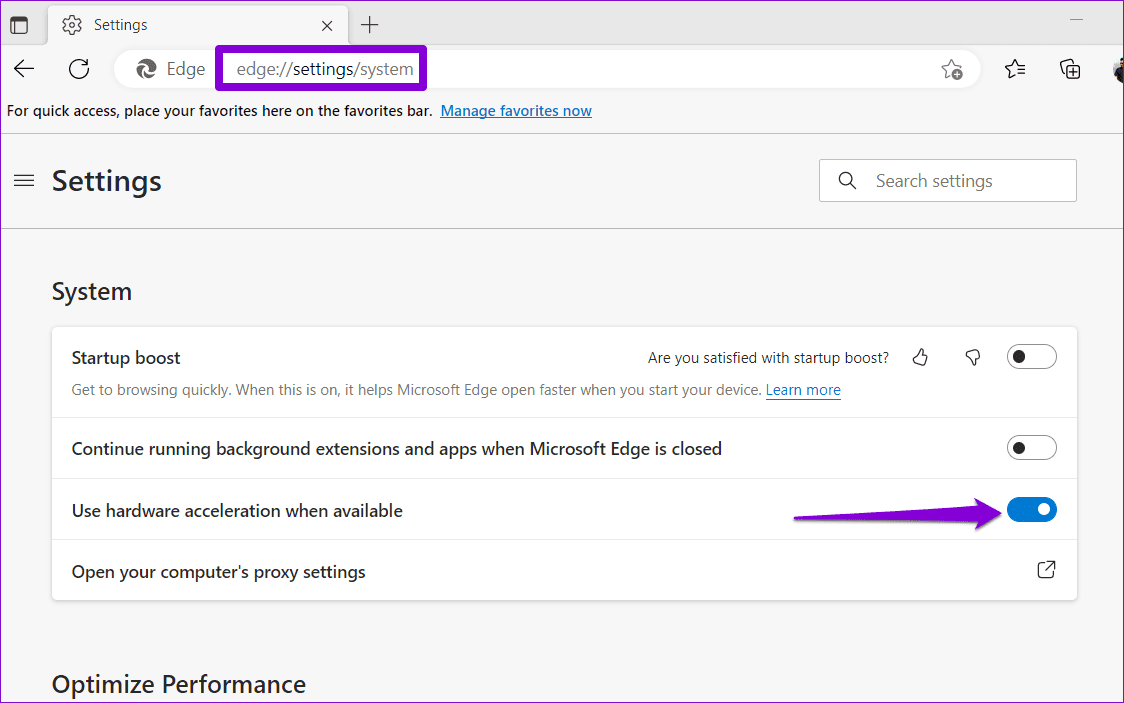 Disable-Hardware-Acceleration-in-Edge-1 أفضل 9 طرق لإصلاح مشكلة الشاشة السوداء في Amazon Prime Video على Windows