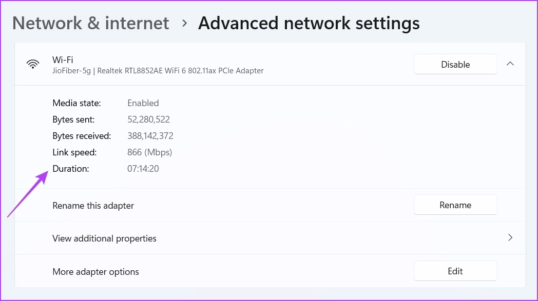 Duration-in-Settings 4 أفضل الطرق للتحقق من وقت تشغيل جهاز الكمبيوتر على Windows 11