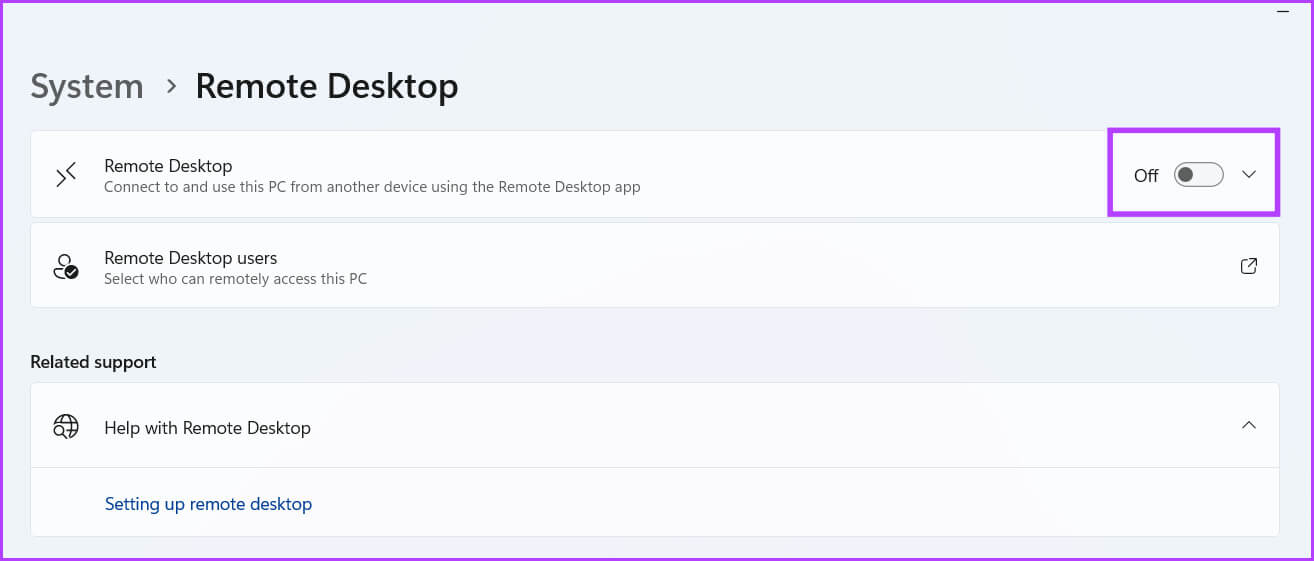 Enable-RemoteDesktop-2 أفضل 8 طرق لإصلاح خطأ عدم تمكن Remote Desktop من العثور على الكمبيوتر في Windows 11