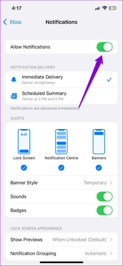 Enable-Xbox-App-Notifications-on-iPhone-474x1024-1 أفضل 8 طرق لإصلاح عدم عمل إشعارات تطبيق Xbox على Android و iPhone