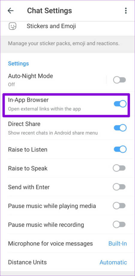 Enable-or-Disable-In-App-Browser-in-Telegram-500x1024-1 أفضل 8 طرق لإصلاح عدم فتح الروابط في Telegram