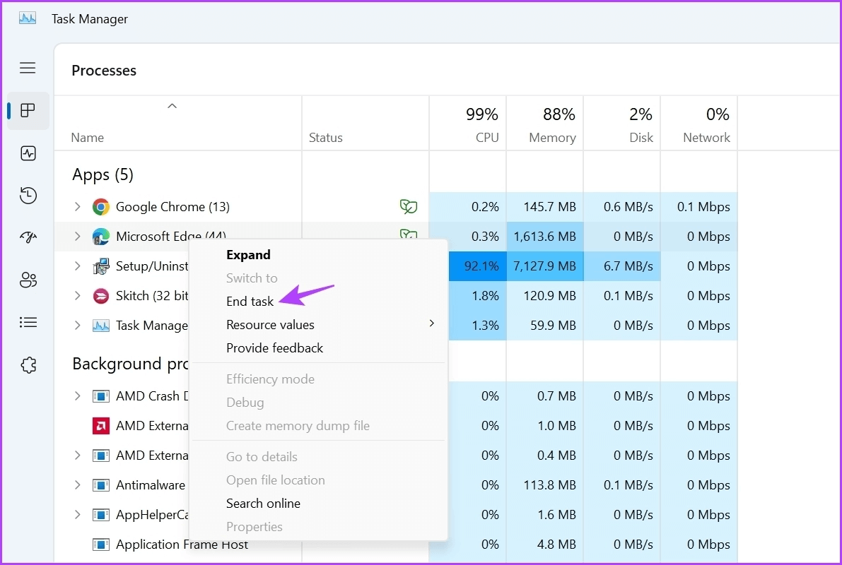 End-Task-5 7 طرق سريعة لإصلاح عدم عمل Bing Chat في Windows 11
