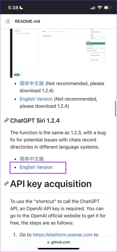 English-Version كيفية استخدام ChatGPT مع Siri على iPhone