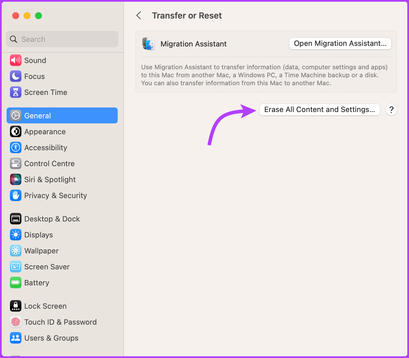 Erase-All-Content-and-Settings-on-Mac-3 2 طرق سهلة لإعادة ضبط المصنع لجهاز MacBook Air أو MacBook Pro