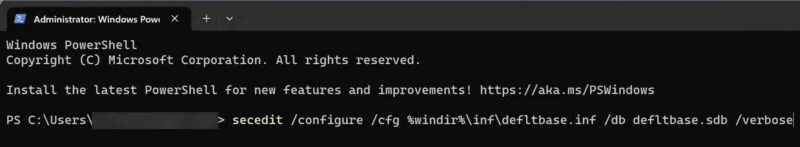 Executing-a-Command-800x147.jpg كيفية إعادة تعيين إعدادات نهج المجموعة في Windows